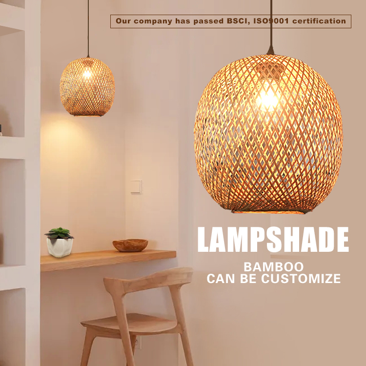 Bamboo Rattan Lamp Shape