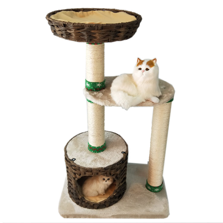 Woven Comfortable cat tree house  GL-1406PC