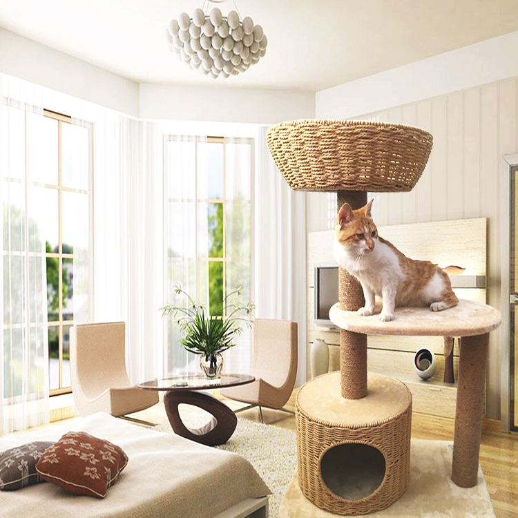 Woven Comfortable cat tree house  GL-0539PC