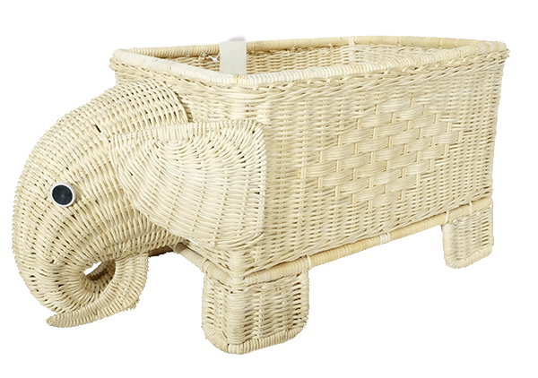 Decorative Rattan Elephant Magazine Rack Multifunction Storage BasketGL-0161 PC