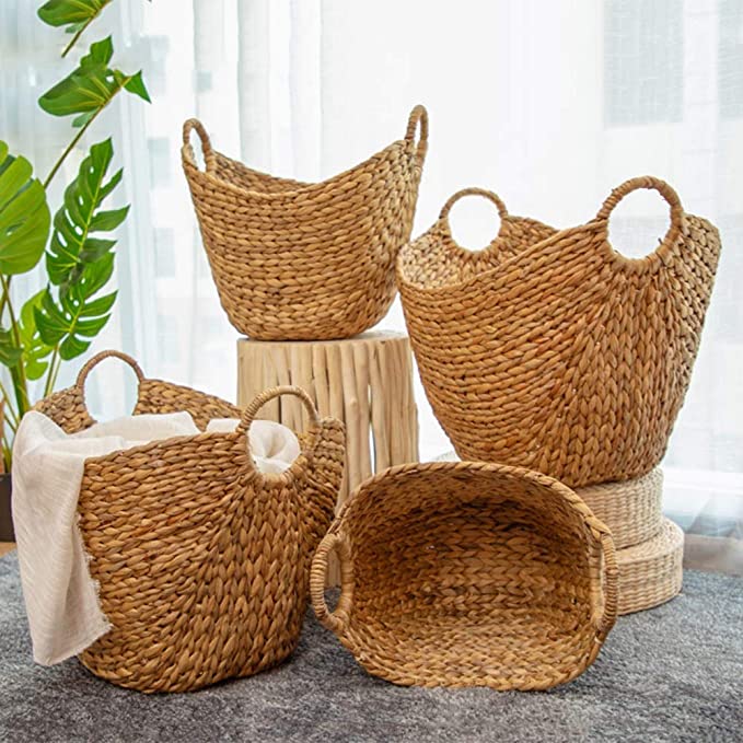 Water Hyacinth Weaving Storage Basket GL-0198 PC