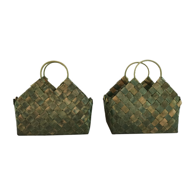 Woodchip Woven Basket Bag GL-0364 PC