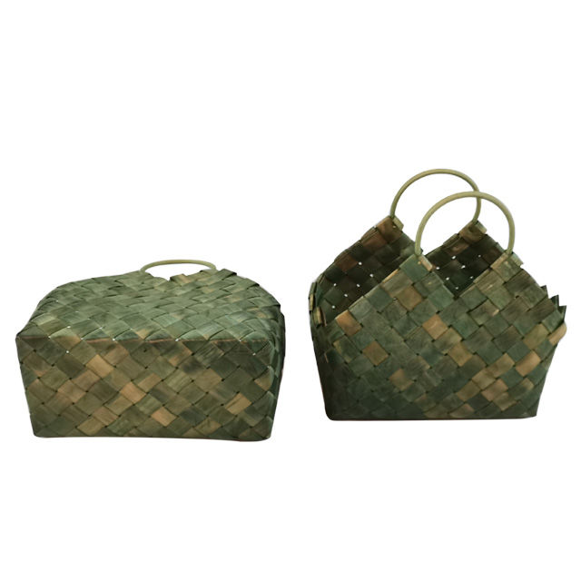Woodchip Woven Basket Bag GL-0364 PC