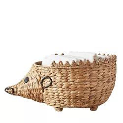 Woven Water Hyacinth Animal Shape Storage Basket