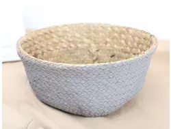 Factory Supply Garden Decorate Woven Seagrass Belly Baskets Of Flowers