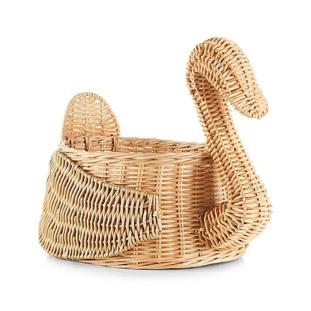 Natrual Rattan  Swan Shape Storage Basket GL-1239 PC