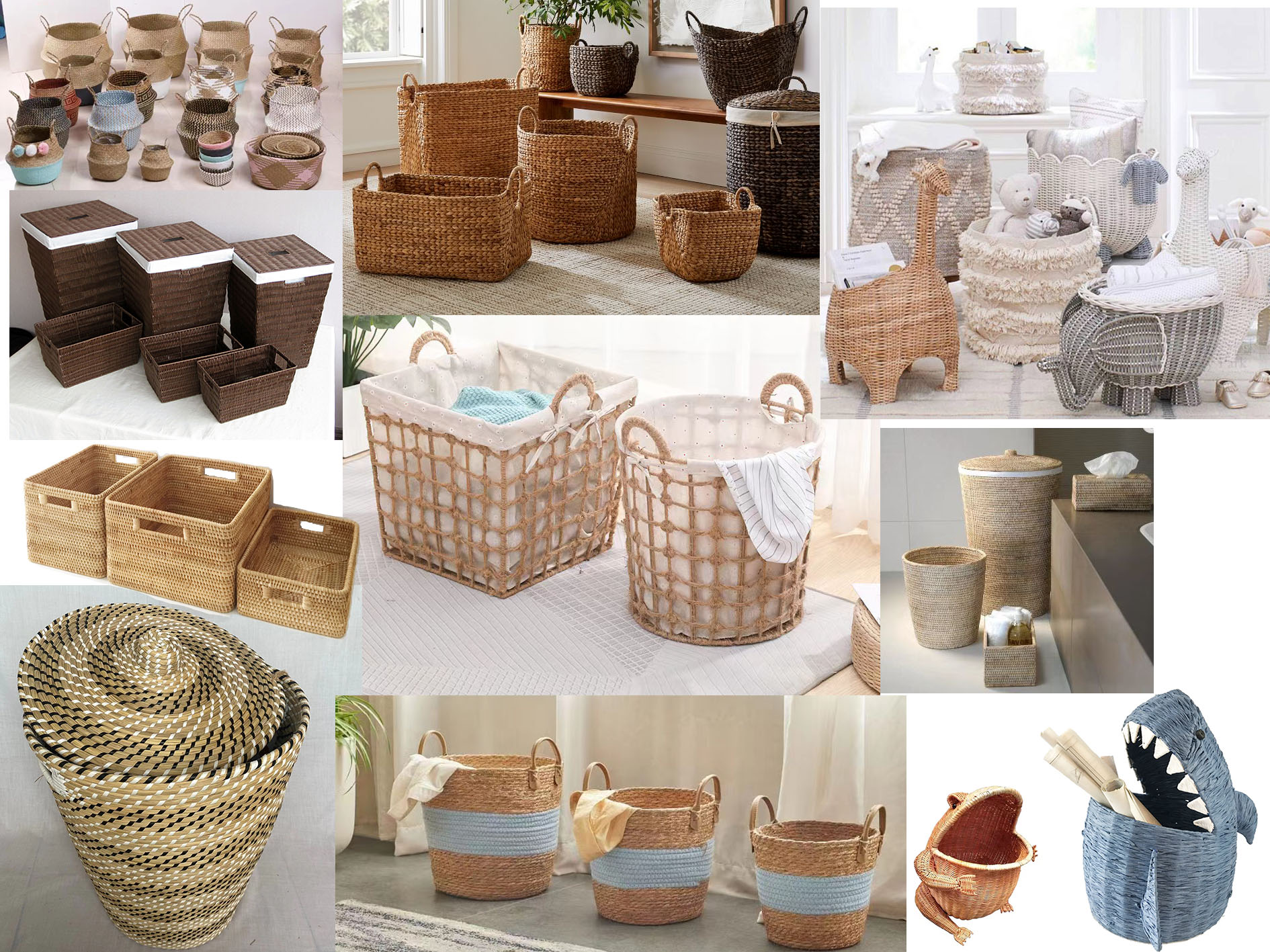 Natrual Rattan Animal Shape Storage Basket Giraffe GL-1238 PC