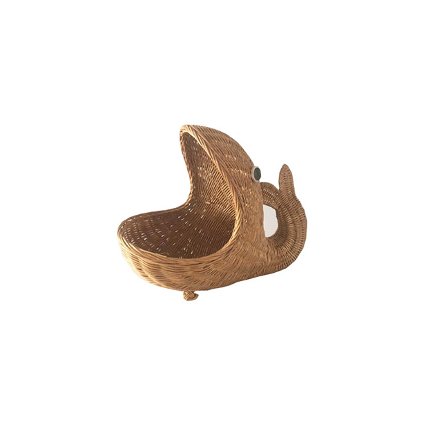 Natural Rattan Whale Shaped Storage Basket GL-0849 PC