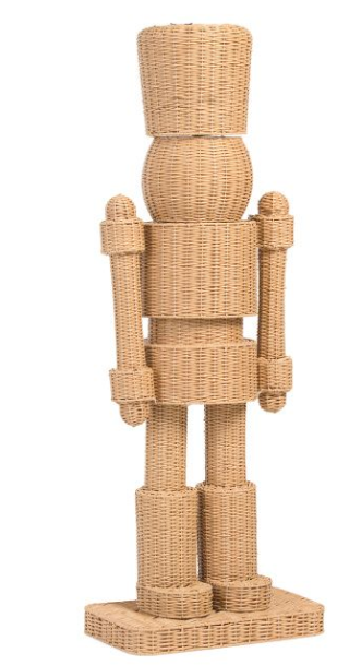 All Wether Wicker Nutcracker for Christmas