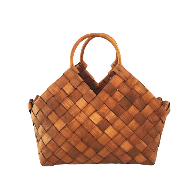 Woodchip Woven Basket Bag GL-0364 PC