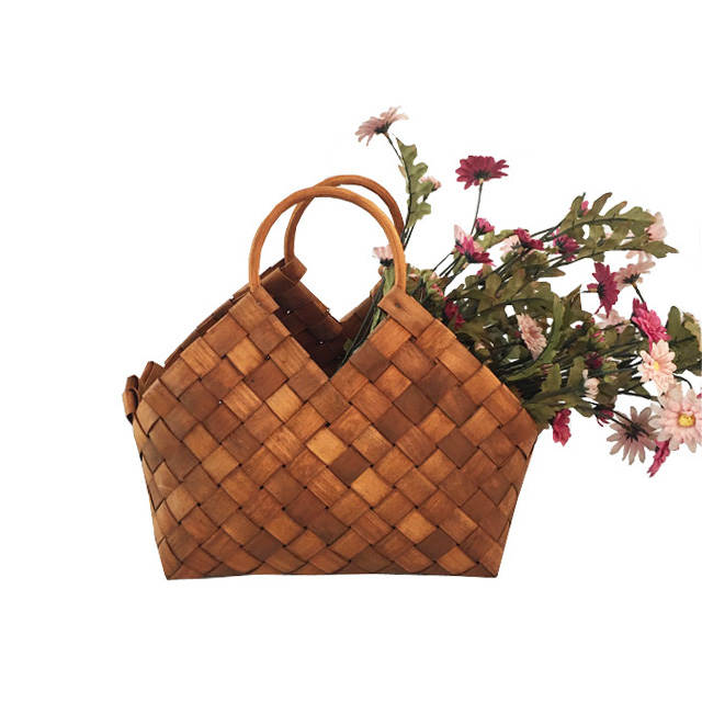 Woodchip Woven Basket Bag GL-0364 PC