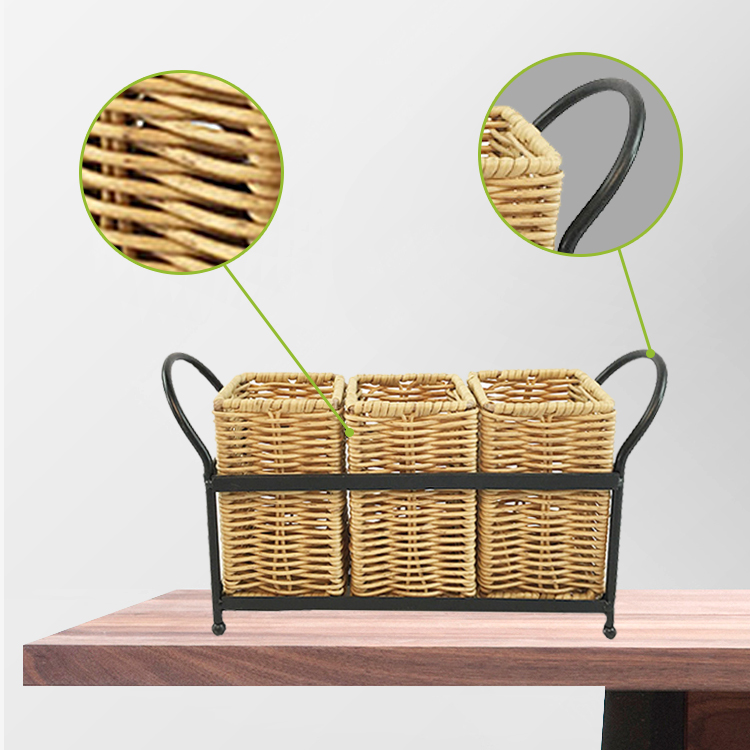 Woven Cutlery Caddy Storage Basket GL-0467 PC