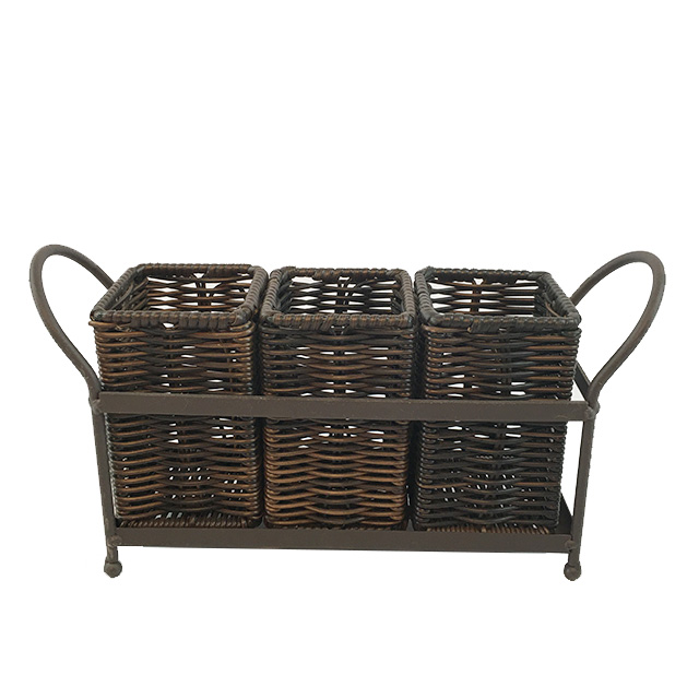 Woven Cutlery Caddy Storage Basket GL-0467 PC