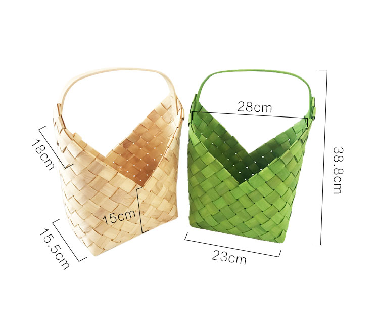 Wooden Chip Woven Storage Basket GL-0827 PC