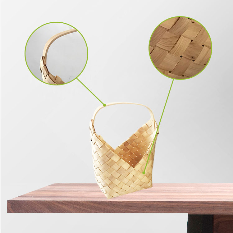 Wooden Chip Woven Storage Basket GL-0827 PC