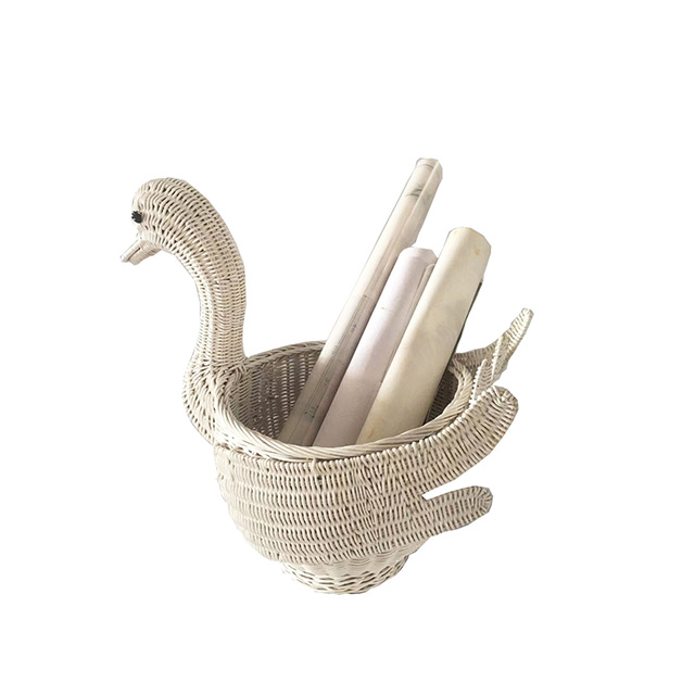 Natural Rattan Swan Shape Storage Basket GL-0875 PC